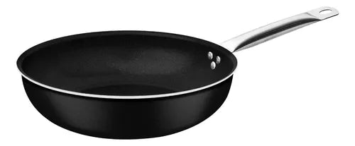 Frigideira Funda Antiaderente Tramontina 28cm P/ Forno Cor Preto