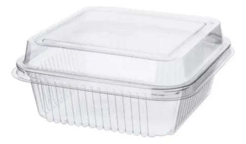 Kit 300 Embalagem Doce Bolo Pote 200ml Quadrado Descartável