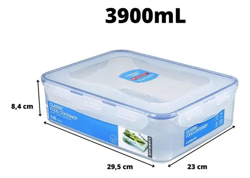Pote Hermético Tampa Travas C Grade Removível Lock&lock 3,9l Cor Transparente