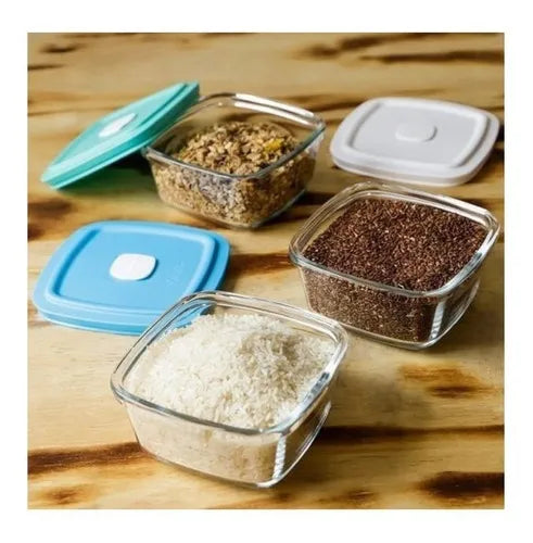 Jogo De Potes Marinex Facilita 500ml Com 6 Peças Ao Forno