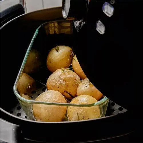 Pote Vidro Hermético Airfryer Micro Forno Freezer 1,2 Litros Cor Black