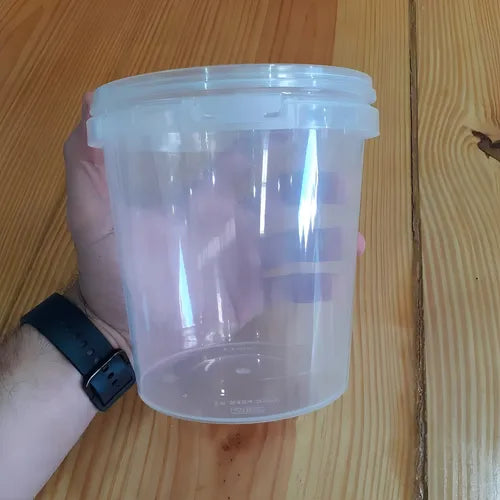 20un Pote Redondo 1000ml C/ Lacre Freezer/microondas Sem Bpa Cor Cristal