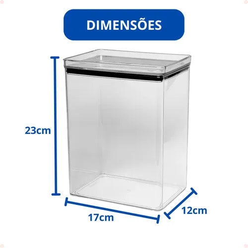 Organizador Multiuso Hermético 4200ml Alimentos Grão Lumini