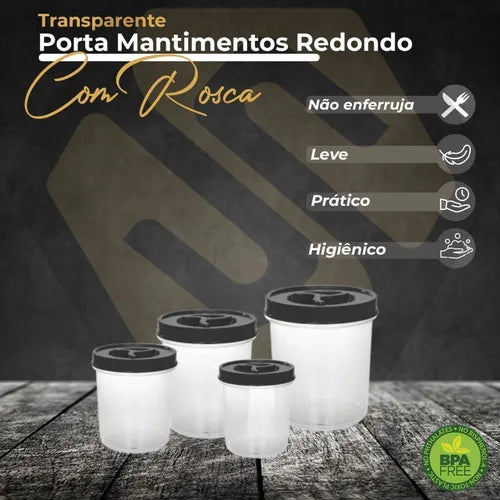 Vasilha Para Colocar Alimentos 04 Itens Transparente
