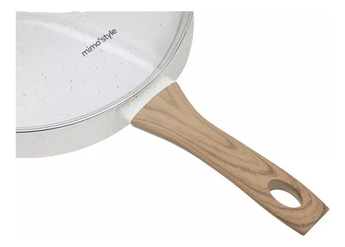 Frigideira Funda Style Cook Cerâmica Alumínio com Indução 28cm 4,5L Mármol 10255 Mimo Style