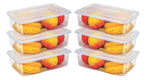 12 Potes 1 Litro Transparente Marmita Organizador Bpa Free