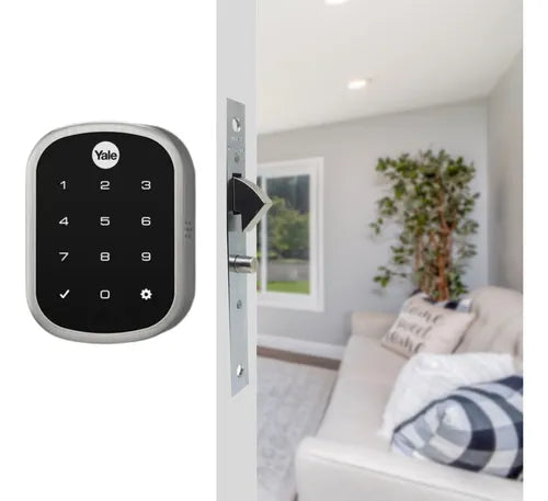 Fechadura Eletronica Yale Yrd256 Bp Para Porta De Correr Prata/preto