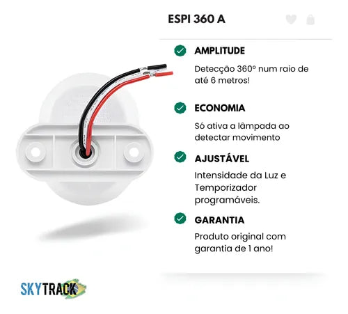Kit 5x Sensor De Movimento Interruptor Espi 360 A Intelbras