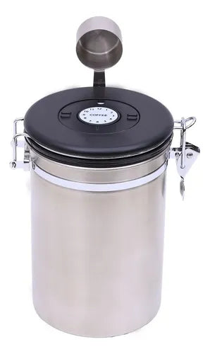 Pote Hermético Grãos Café Válvula Colher Medidora 1,8l