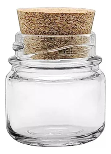 50 Mini Pote De Vidro 40ml P/ Velas Tampa De Rolha Promoção