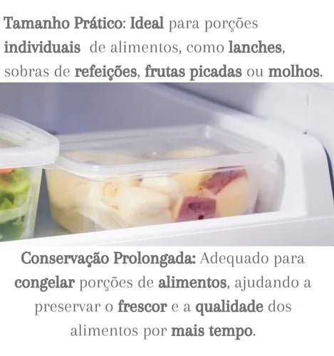 Kit 20 Potes 500 Ml Transparente Marmita Fitnees Bpa Free SCM Utilidades