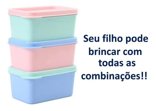 Pote Fun Dup Kids C/ 3 Potes Hermético E Resistente 460ml