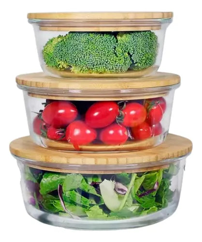 Jogo De Potes Resistente Para Alimentos Forno Freezer