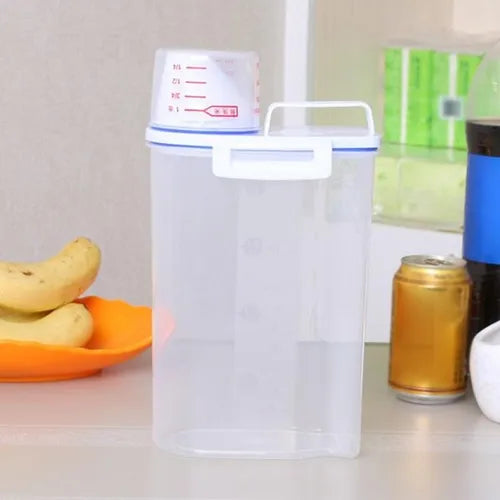 Dispenser 2 Litros Pote Hermetico Com Tampa Mantimentos Cor Transparente