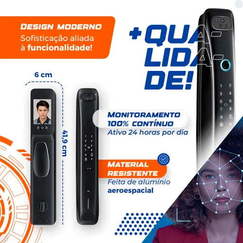 Fechadura Digital Eletronica Com Reconhecimento Facial 3d