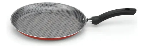 Panquequeira Frigideira Panqueca Crepe Teflon Antiaderente Cor Vermelho