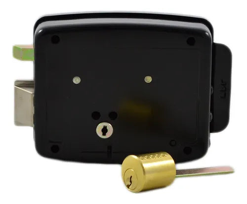 Fechadura C-90 Dupla Preta Ajustável abertura para dentro para Porteiros Eletrônicos 12v