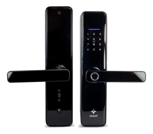 Fechadura Inteligente Wifi Biométrica Eletrônica Digital Touch Ekaza EKAV-T229 Tuya Smart Life Preta