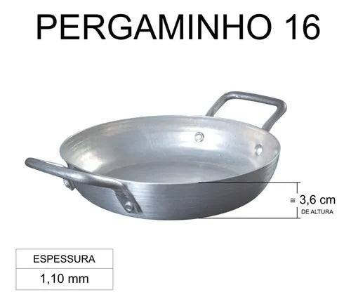 Kit Frigideira Panelinha Master 7 Pergaminho N°16 500ml 20 Peças Cor Cinza