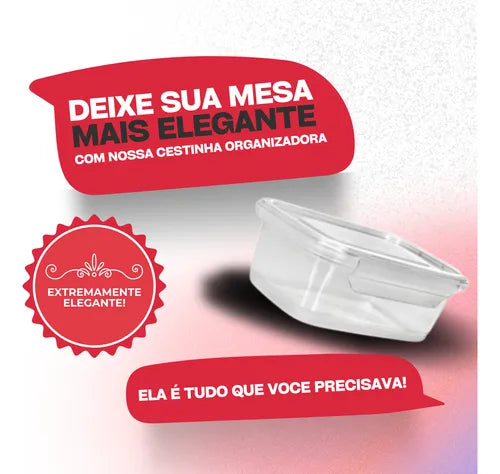 Kit Com 10 Caixa Retângular Com Trava Transparente 750 Ml