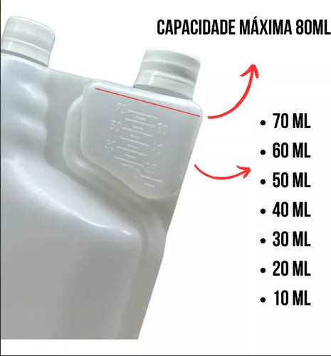 Frasco Duplo Aplicador Dosador Plástico 1 Litro Medidor 80ml