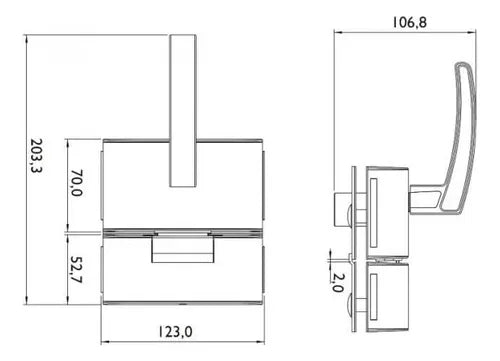 Fechadura Elétrica Porta Vidro Hdl 12v Pv 90 P/ 2 Folhas