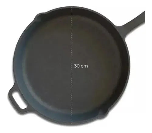 Frigideira Gourmet Ferro Fundido Cabo Ferro Libaneza 30 Cm