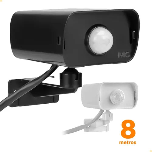 Sensor De Presença Parede Externo Mpx-40f Preto Margirius
