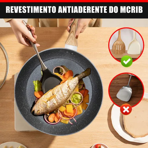 Frigideira  Antiaderente Fogão Cooktop Indução/gás 3 Peças