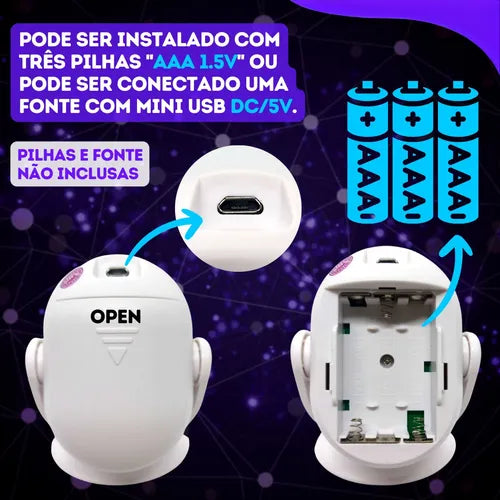 3x Sensor Detector De Presença Campainha Anunciador Sonoro