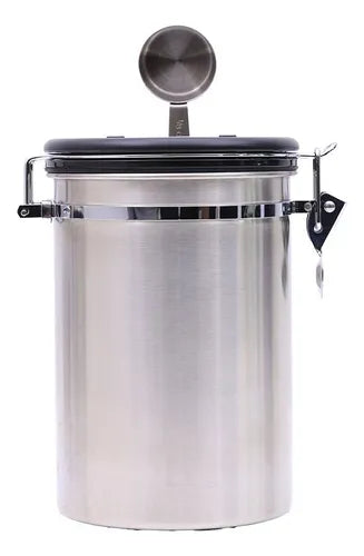 Pote Hermético Grãos Café Válvula Colher Medidora 1,8l