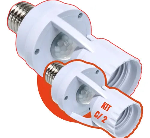 Kit 2 Sensor De Presença Iluminação Lâmpada Sensor De Movimento Soquete E27 Com Fotocélula Marca Ndl