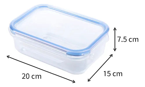 Kit 3 Potes Herméticos Marmitas Vidro 4 Travas 1040 Ml