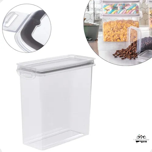 Pote Hermético Plástico Mantimentos Transparente 3 Litros
