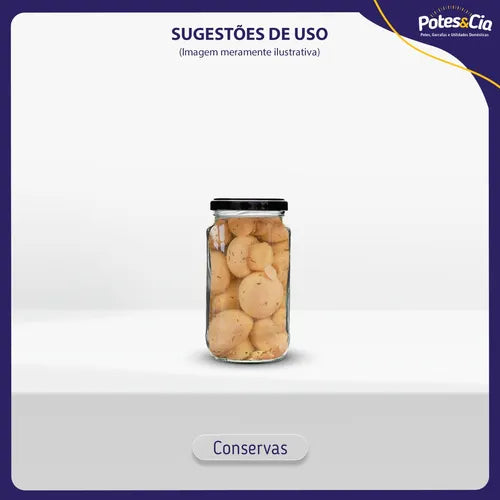 12 Potes De Vidro 350ml Az200 Baixo + Tampa Metálica E Lacre Cor Vermelha Xadrez