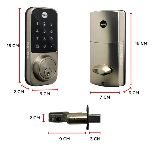 Fechadura Digital Ydd 120 Para Porta Externa Com Senha Yale