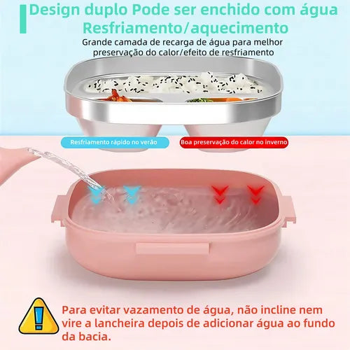 Pote Infantil Marmita Térmica Lancheira Escola Talhere 550ml