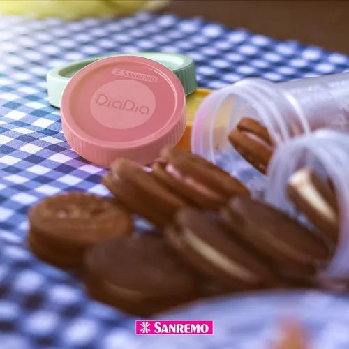 Pote Porta Biscoito Recheado P Mantimento Ermético C/ Rosca