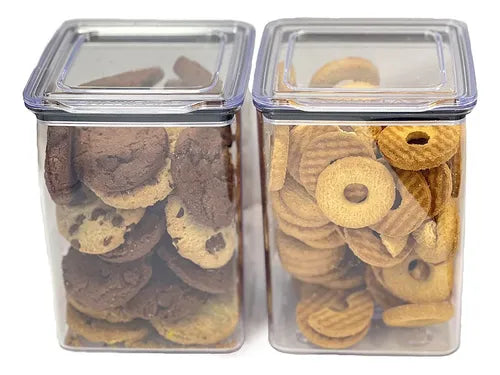 Kit 4 Potes Hermético 1,1 Litro Armazenar Alimento Organizar