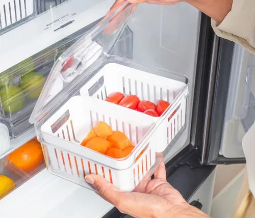 Organizador Clear Fresh 2,2l C/ 2 Cestos Of650nt Cor Transparente
