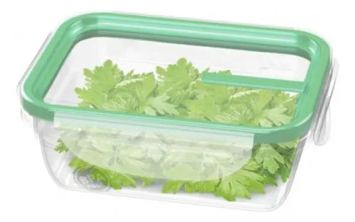 Pote Hermético com Travas Sanremo SR1763/33 para Micro-onda Freezer 330ml Cor Verde intenso