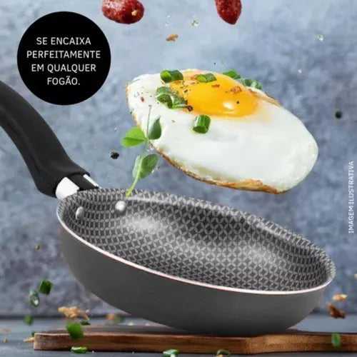 Frigideira Ovo Omelete Hambúrguer Antiaderente Teflon 14cm