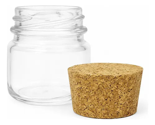 50 Mini Pote De Vidro 40ml P/ Velas Tampa De Rolha Promoção