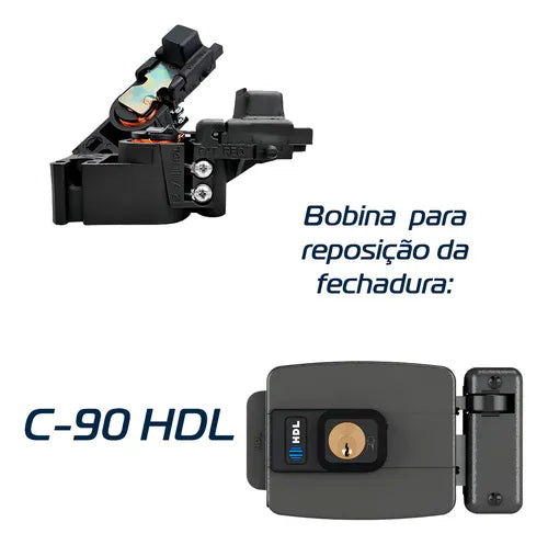 Bobina Hdl Para Fechadura Hdl C90 12v Elétrica