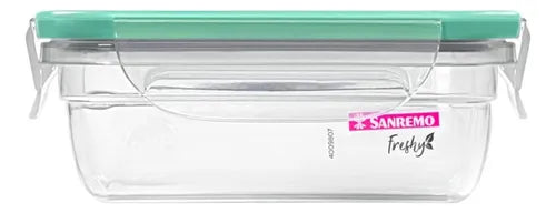 Pote Hermético com Travas Sanremo SR1763/33 para Micro-onda Freezer 330ml Cor Verde intenso