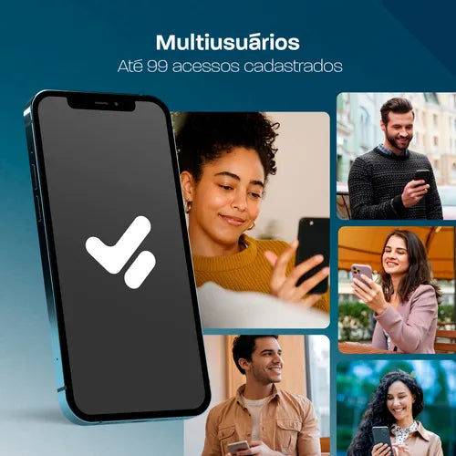 Fechadura Digital Inteligente Velds, Wi-Fi, de Embutir com Biometria App Senha Tag, Preto Fosco