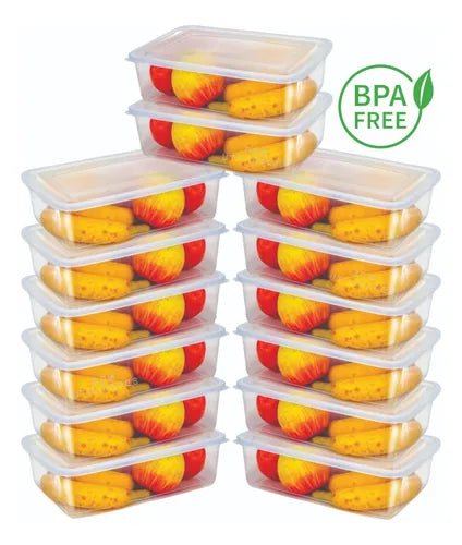 12 Potes 1 Litro Transparente Marmita Organizador Bpa Free