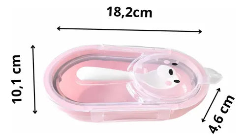 Pote Hermético + Copo De Treinamento Infantil Menina
