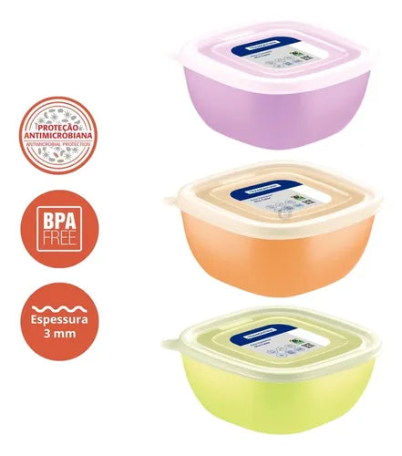 Potes Tramontina Mixcolor Polipropileno 6 Pçs 300 E 600 Ml