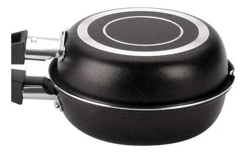 Omeleteira Multiflon Gourmet Dupla Antiaderente 14cm Preta